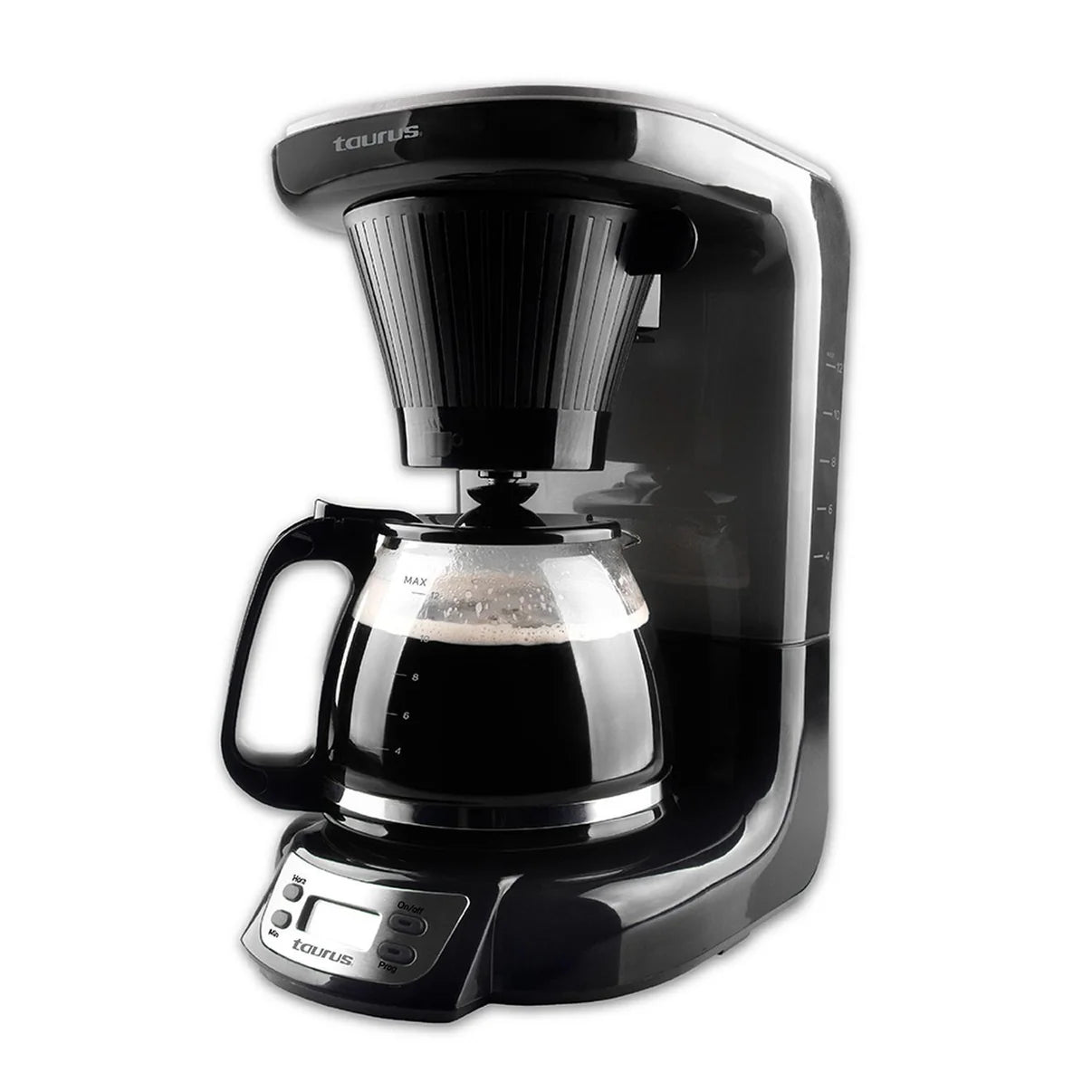 Cafetera Taurus VELVET DIGITAL Para 12 Tazas, Programable Apagado Automático, Jarra de Vidrio, Antigoteo Negra - BIOHAIR.MX