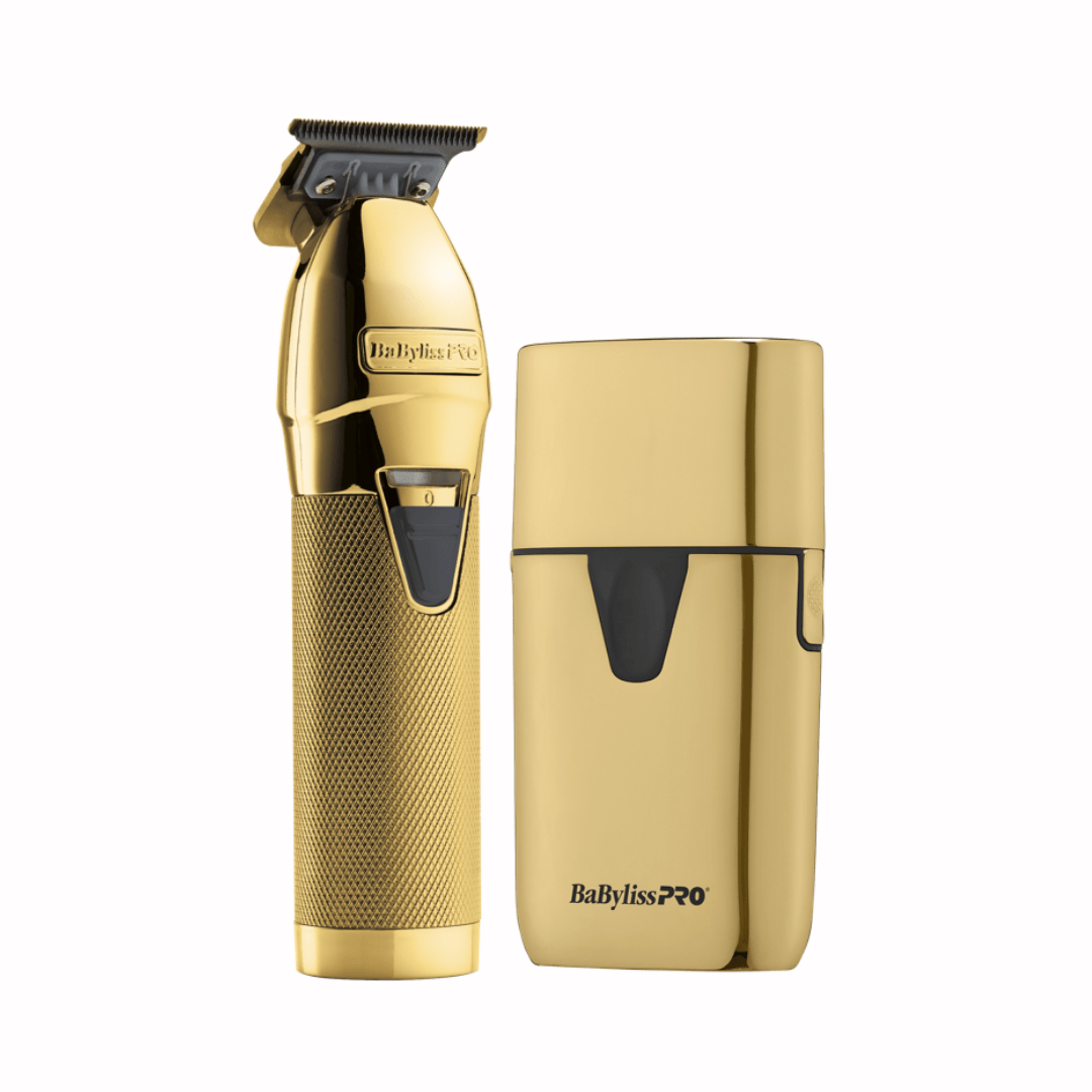 TRIMMER FX+ Y SHAVER UV COMBO BABYLISSPRO GOLD - BIOHAIR.MX