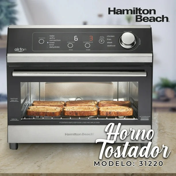 Horno Tostador Hamilton Beach 31220, Con Freidor de Aire