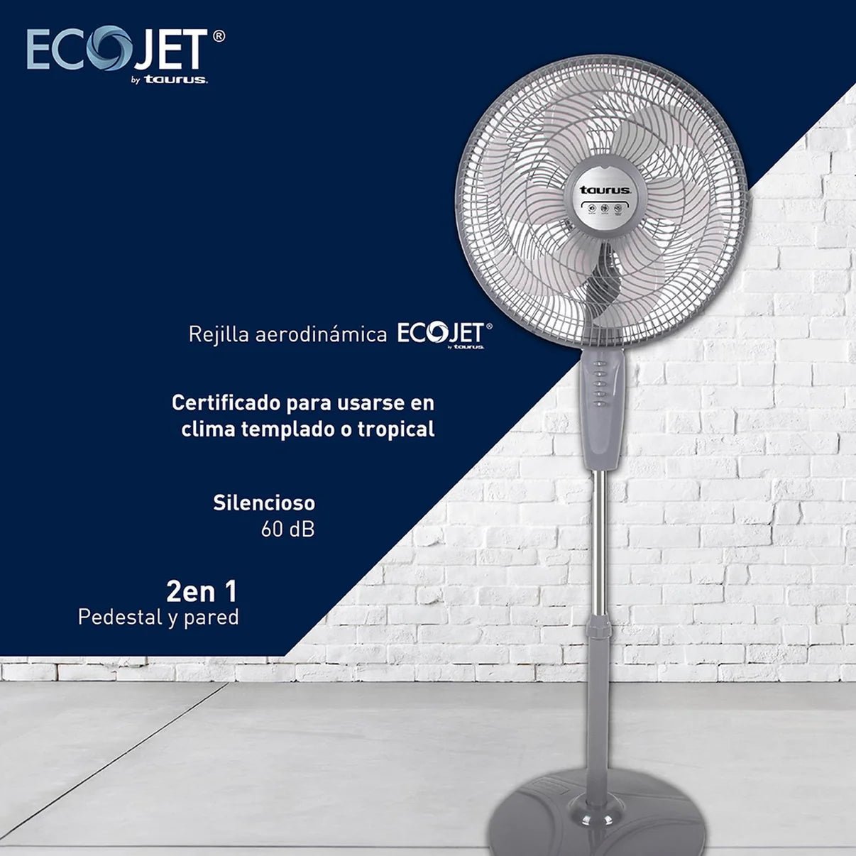 Ventilador Taurus BOREAL De Pedestal y Pared 16