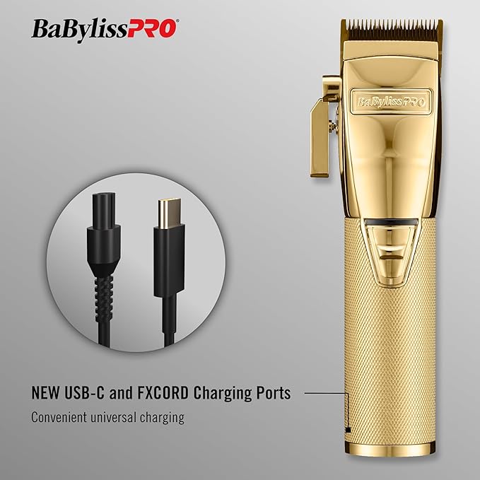 Recortadora BaByliss FX870NGES FX+ Gold Cuchilla de Titanium batería de Iones de Litio Gold - BIOHAIR.MX