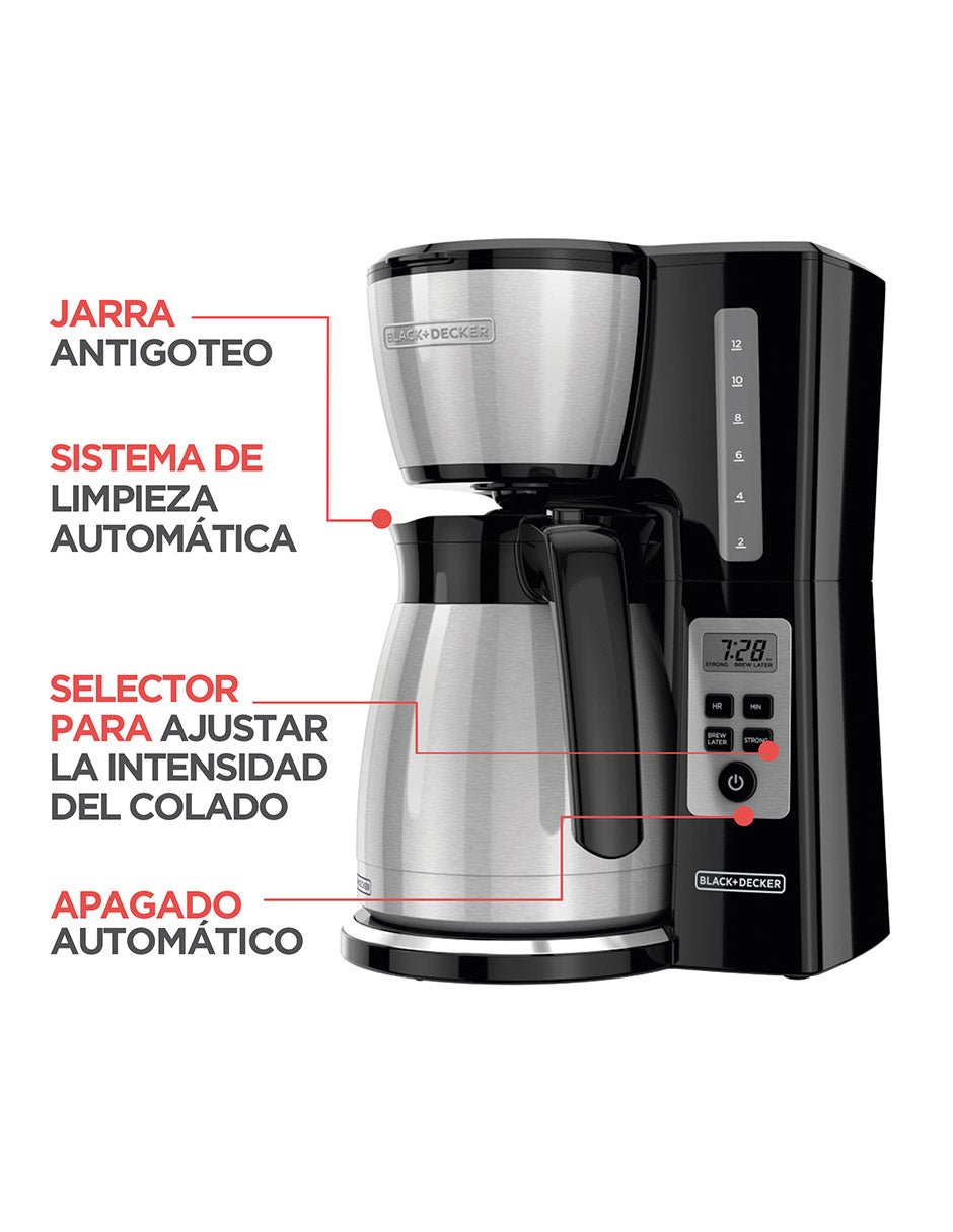 Cafetera térmica de 12 tazas - BIOHAIR.MX