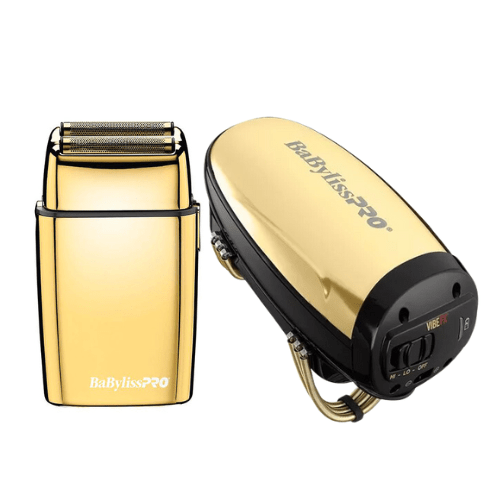 COMBO RASURADORA LIMITED GOLDEN BABYLISS + MASAJEADOR BARBERO ORO