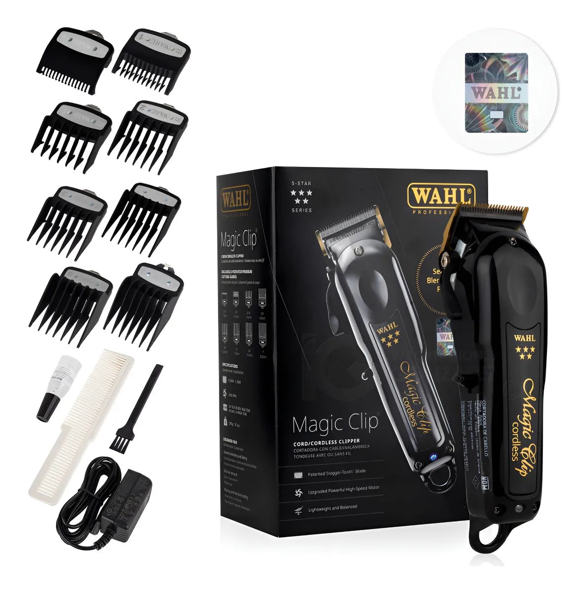 Máquina Wahl 3026432 Magic Clip Inalámbrica 5 Stars Negra - BIOHAIR.MX