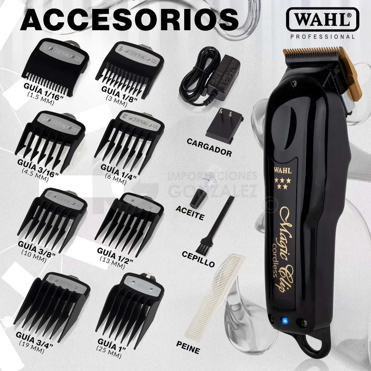 Máquina Wahl 3026432 Magic Clip Inalámbrica 5 Stars Negra - BIOHAIR.MX