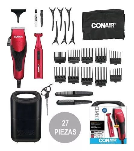 Juego de Peluquería Conair HCT242WRVES de 27 Piezas roja