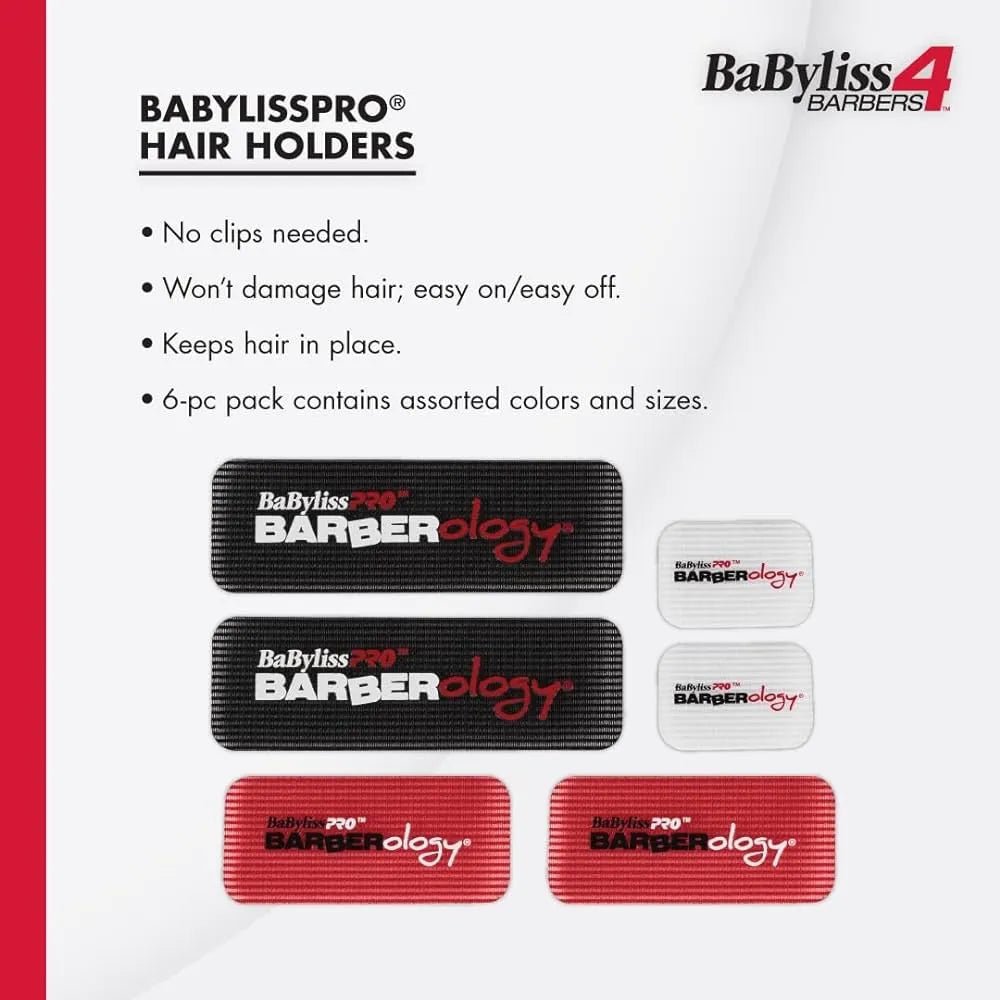Separadores De Cabello Babyliss 6 Piezas Barberia Estilistas Color Rojo, Negro, Blanco - BIOHAIR.MX