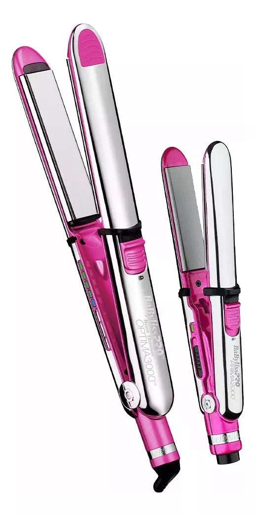 Combo BaByliss BSSPPK2ES Alaciadora Optima3000 + Mini Alaciadora Optima 2000 Rosa/Plata - BIOHAIR.MX