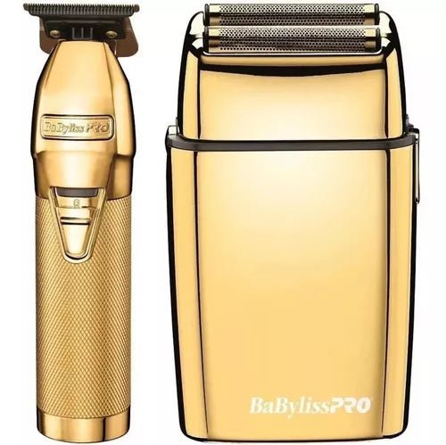 TRIMMER Y SHAVER COMBO BARBERÍA BABYLISS PRO GOLDFX COLLECTION - BIOHAIR.MX