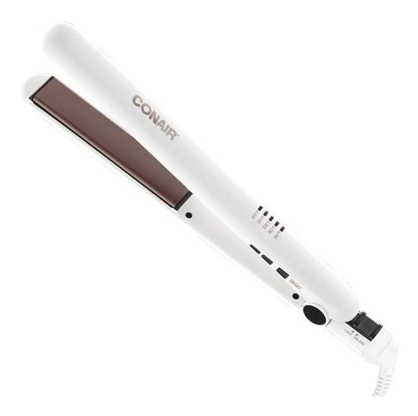 Alaciadora Conair CS221WES 1" tecnologia de doble ceramica anti-frizz 2 en 1 blanca