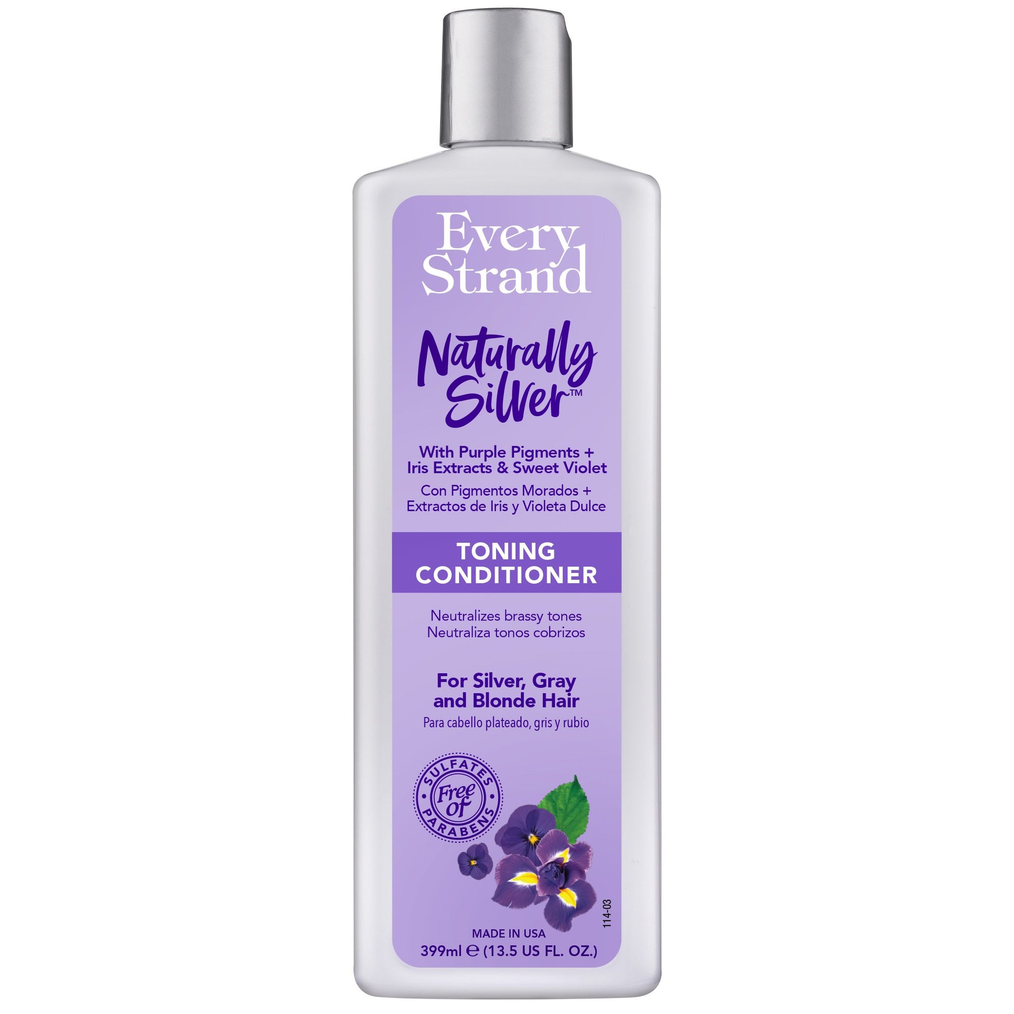 Acondicionador Matizador para cabello Blanco, Gris y Rubio, Every Strand 399ml