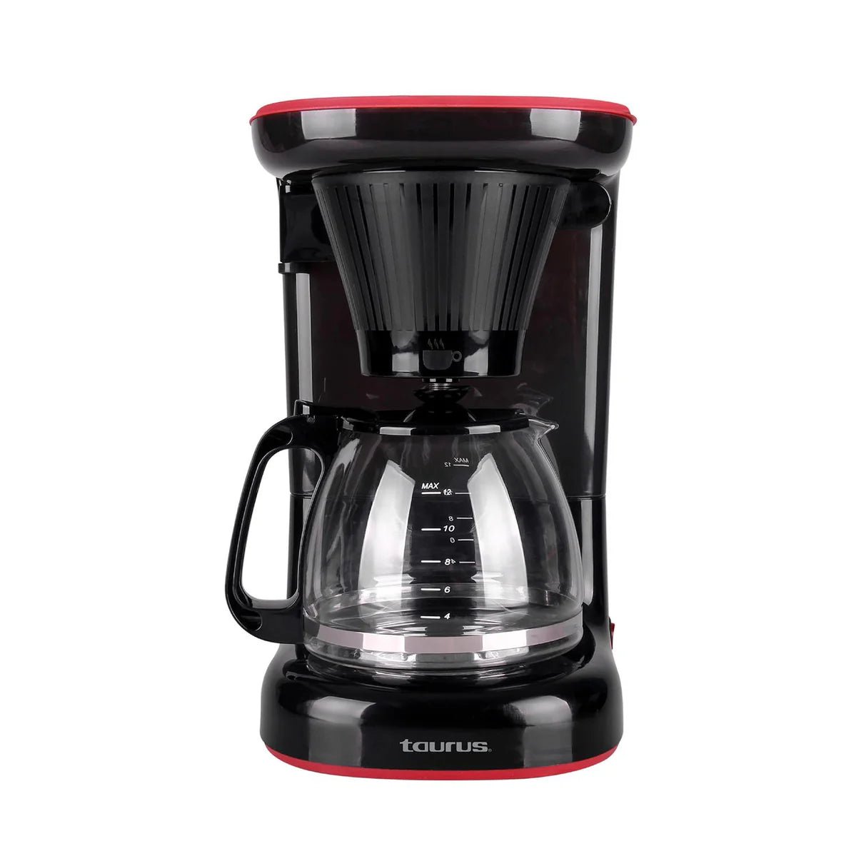 Cafetera Taurus VELVET Para 12 Tazas, Filtro Lavable, Jarra de Vidrio, Antigoteo Negra - BIOHAIR.MX