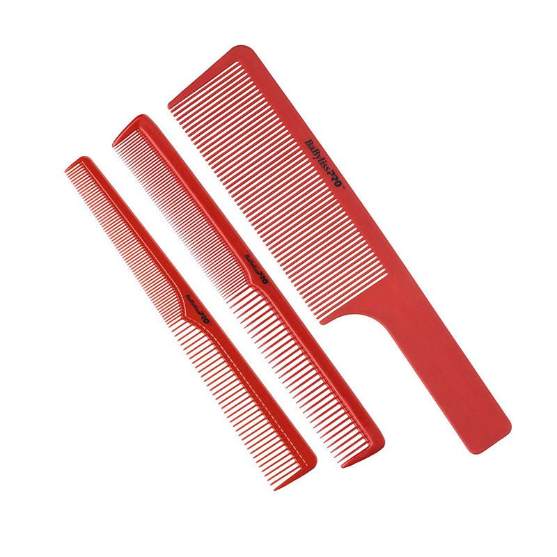 SET DE 3 PEINES ROJOS 9” – 7 ½” – 7 ¼” - BIOHAIR.MX