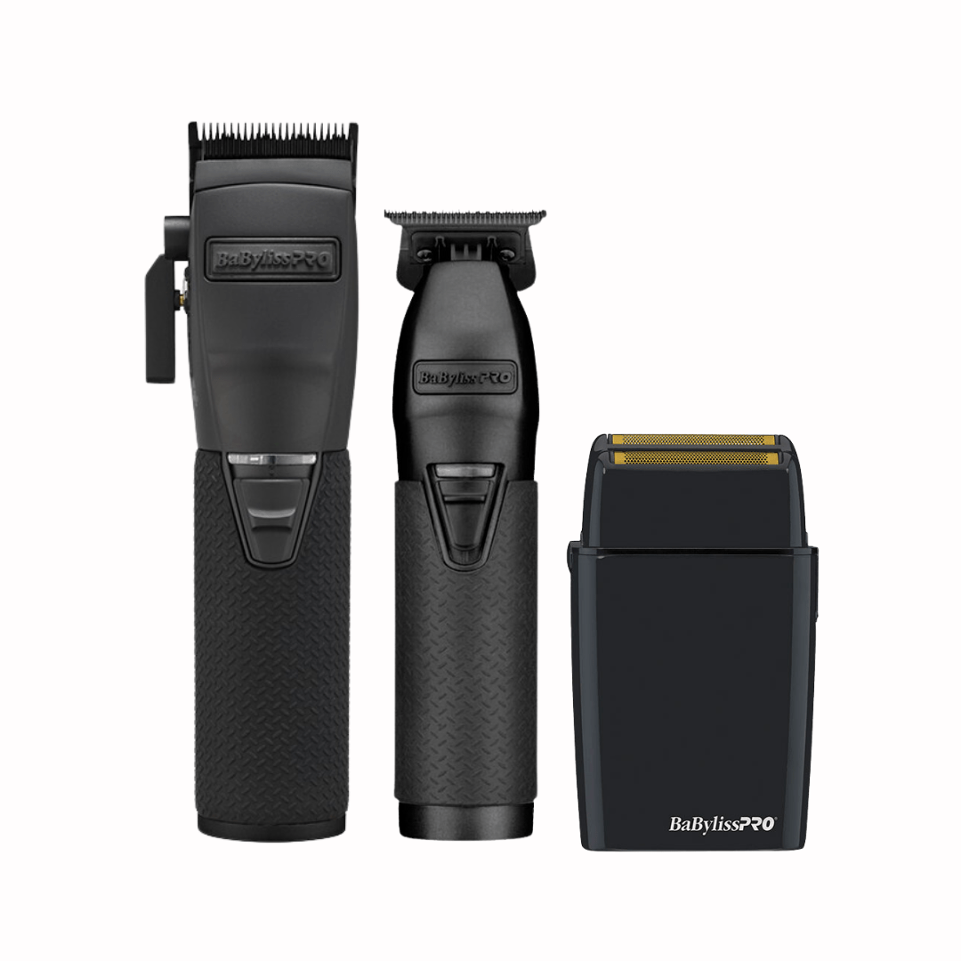 BabylissPro Combo Clipper, Trimmer y Shaver BOOST+ Negro Mate - BIOHAIR.MX