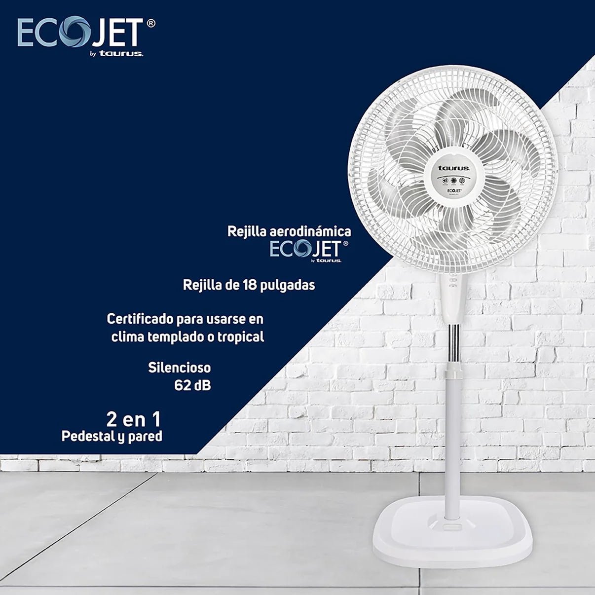 Ventilador Taurus SPUTNIK De Pedestal y Pared, 18