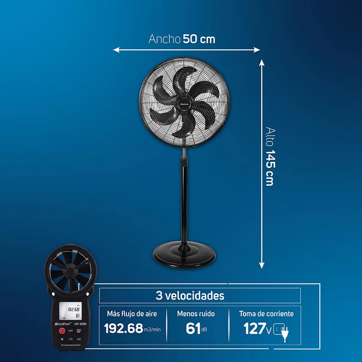 Ventilador Taurus AIR FORCE De Pedestal, 20